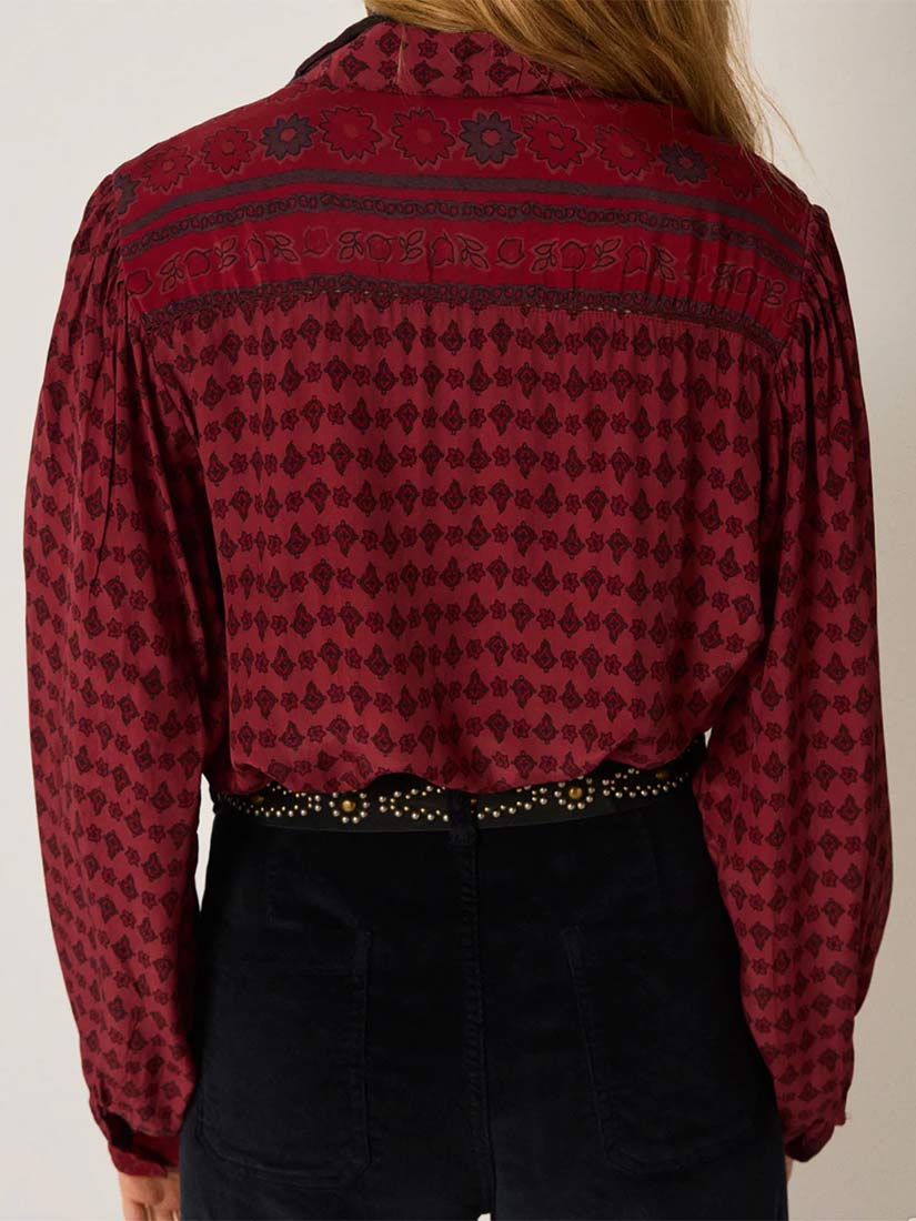 EMILIE Blouse Chateau Bordeaux Print