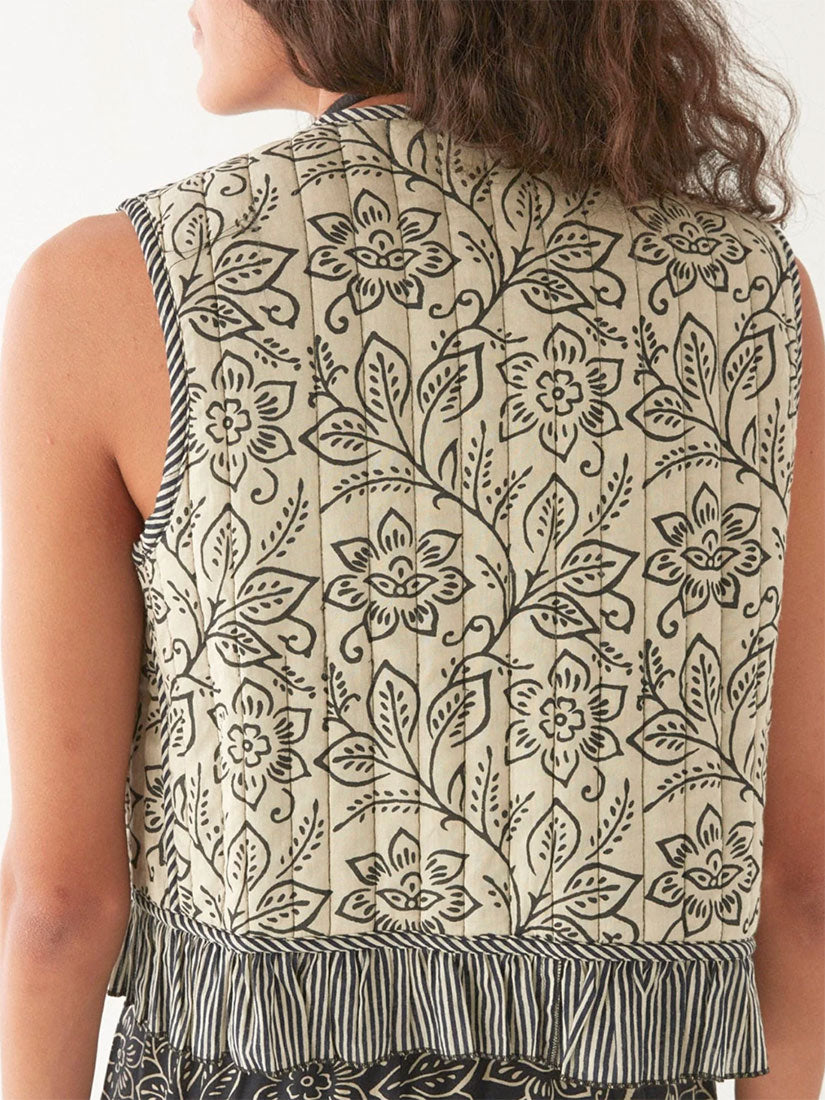 Maison Hotel FERNANDA Jasmine Print Reversible Vest