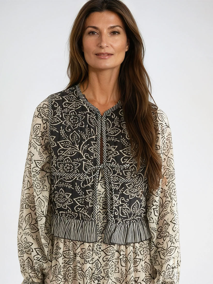 FERNANDA Jasmine Print Reversible Vest | Maison Hotel