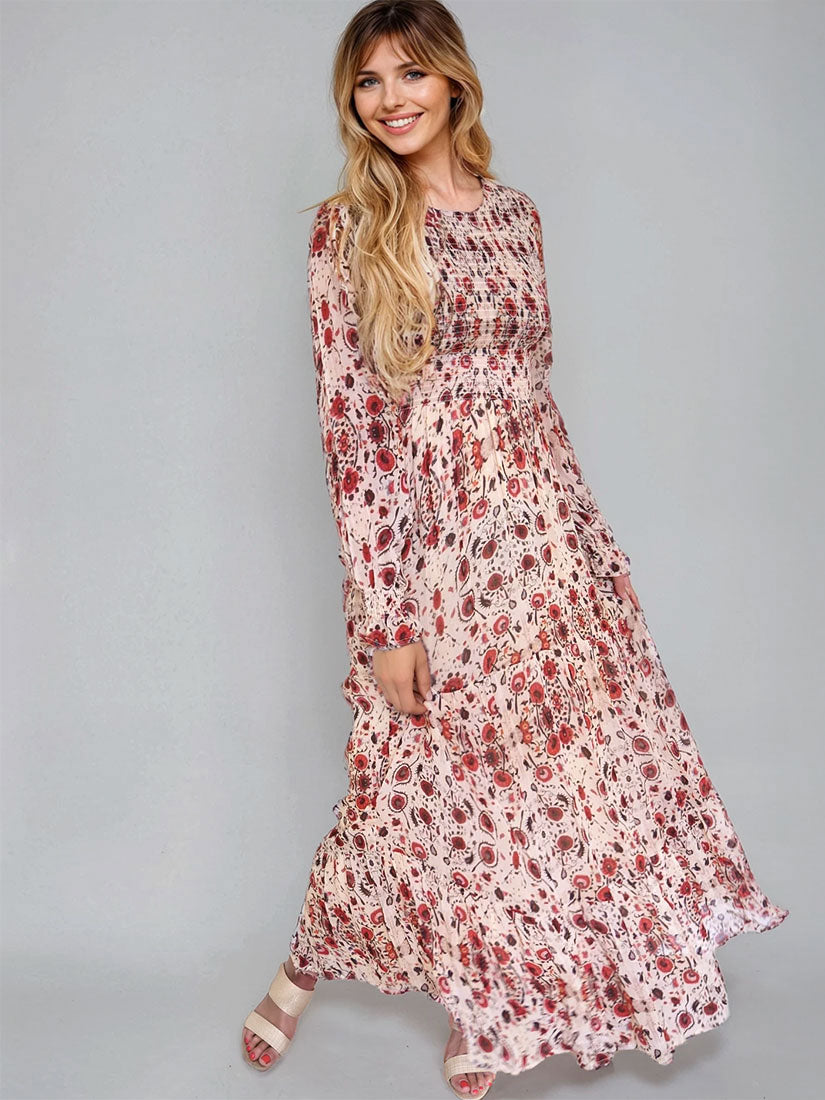 maison hotel lolita maxi dress coquillage floral print