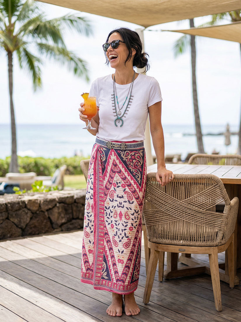 samba print pareo scarf maison hotel lifestyle