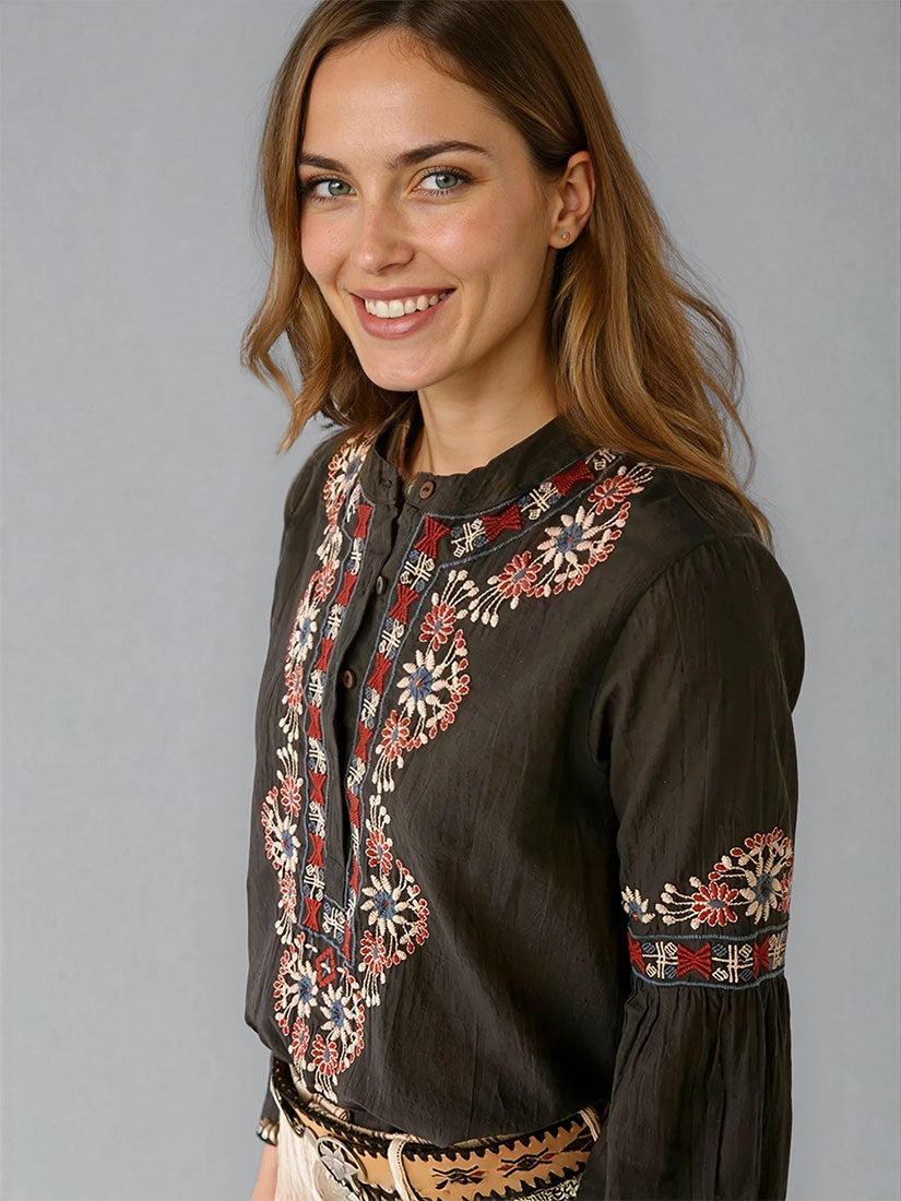 maison hotel veera blouse dark midnight