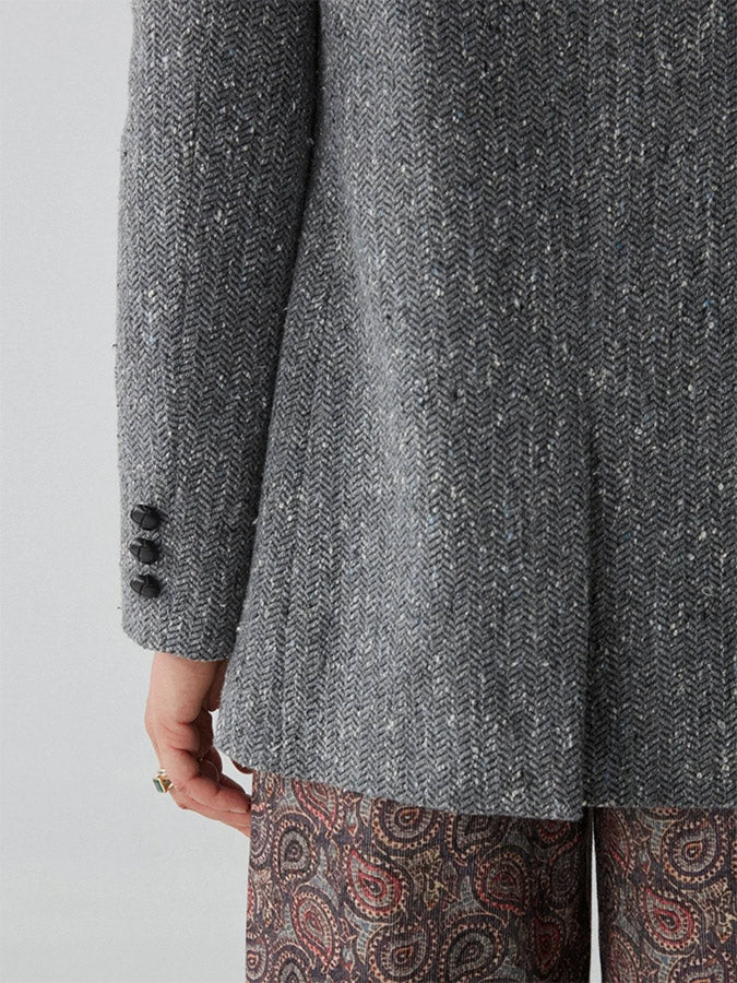 Maison Hotel WILSON Tweed Blazer Grey Garden