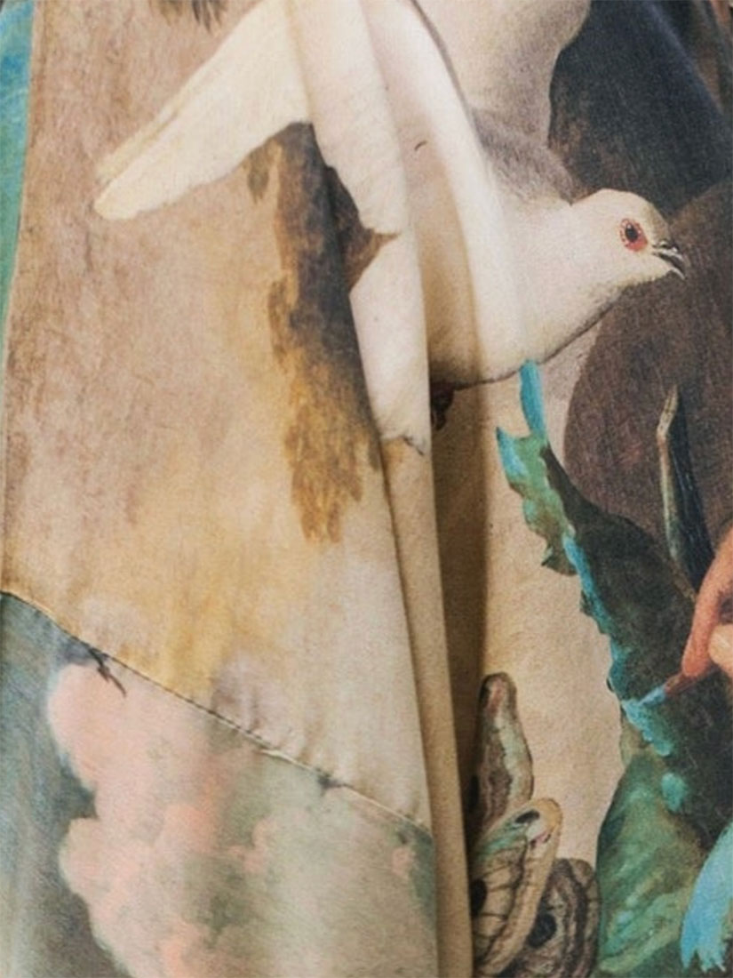 close up pattern market of stars heartwork matinée kimono
