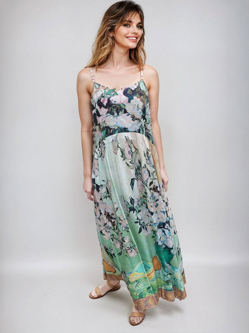 market of stars bohéme slip dress I paint my dream van gogh