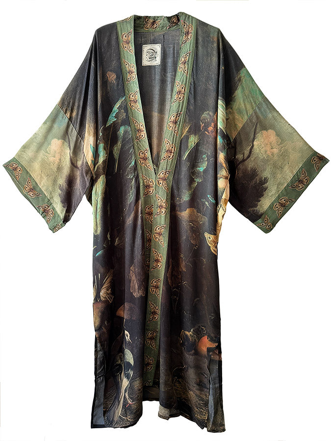 market of stars heartwork print bamboo kimono duster