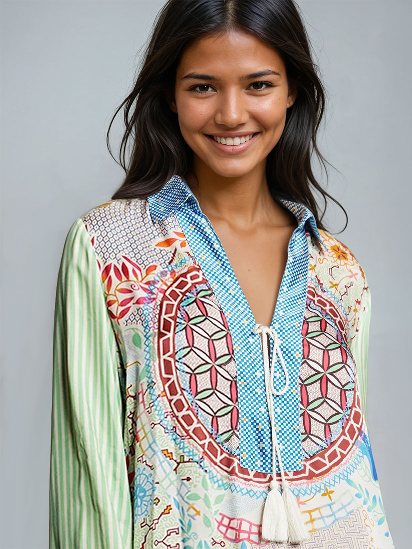 Mia string tie blouse me369