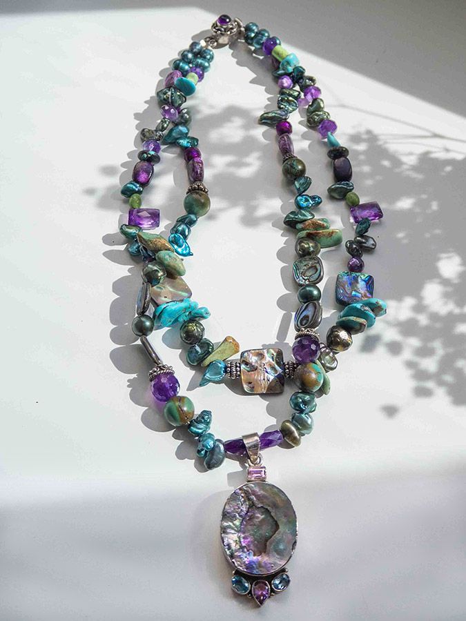 cusco amethyst gemstone necklace