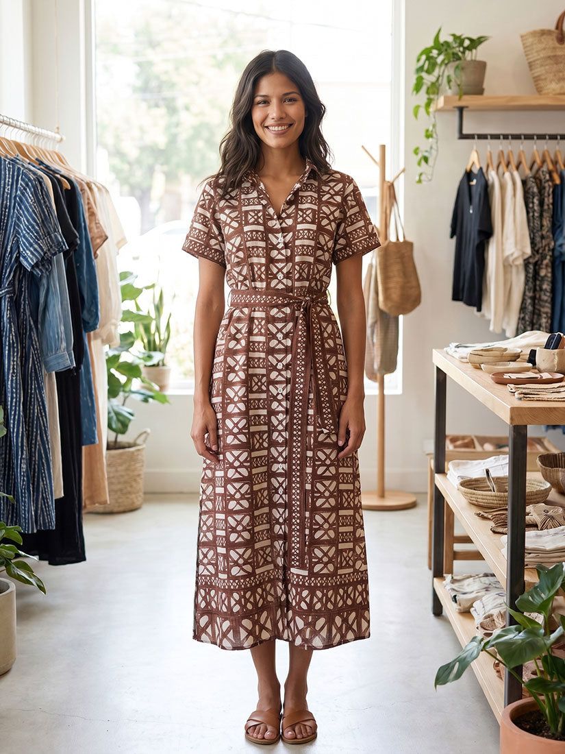 AMIRA Shirtdress Nari Cacao | Omika
