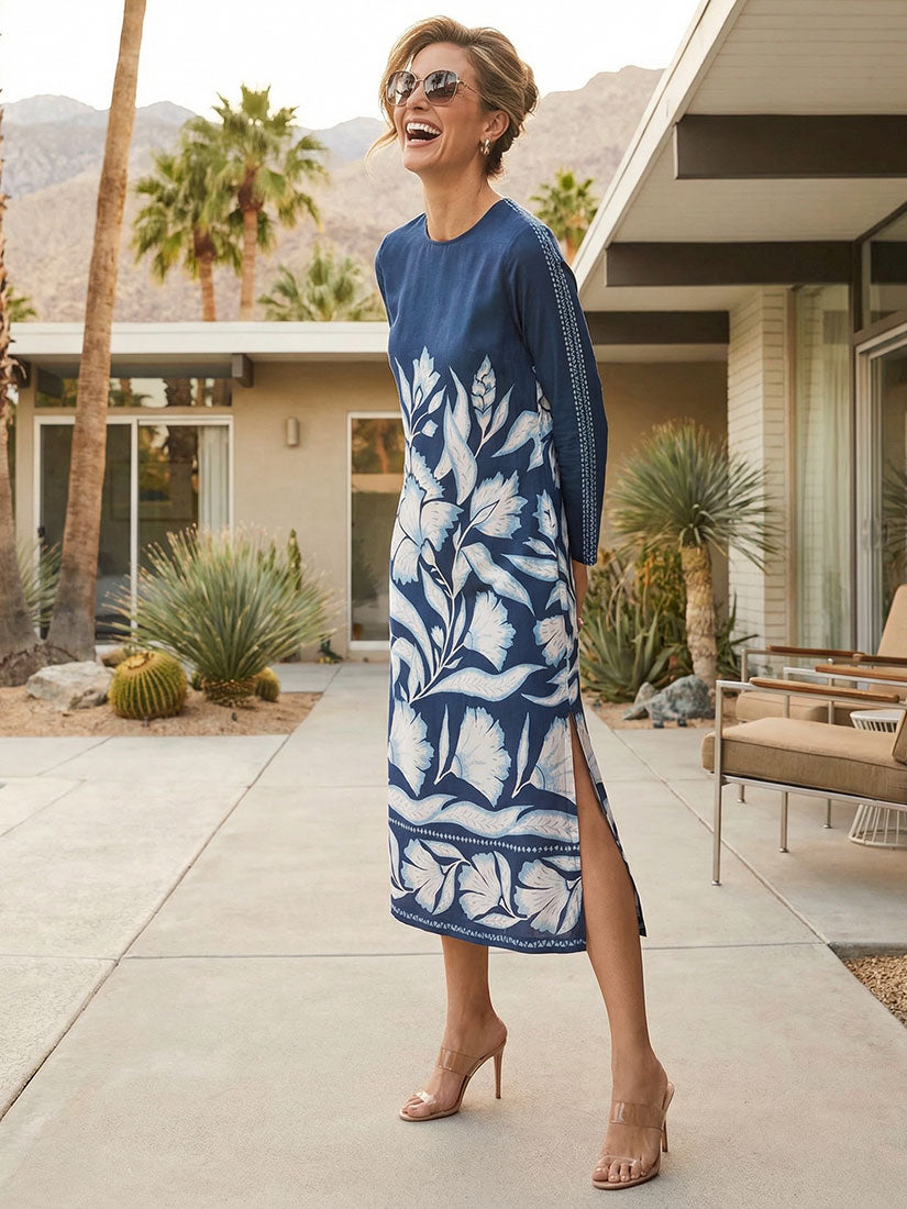 LARA Midi Dress Adelaide Mariner