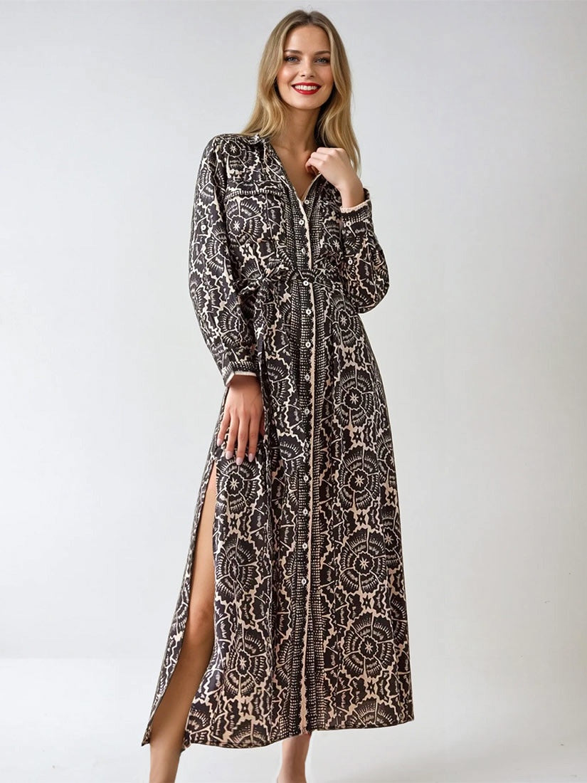 Omika PALMA Maxi Dress Carmen Graphite