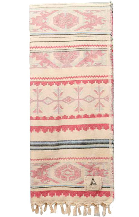 pearl and caviar beach towel throw fuschia
