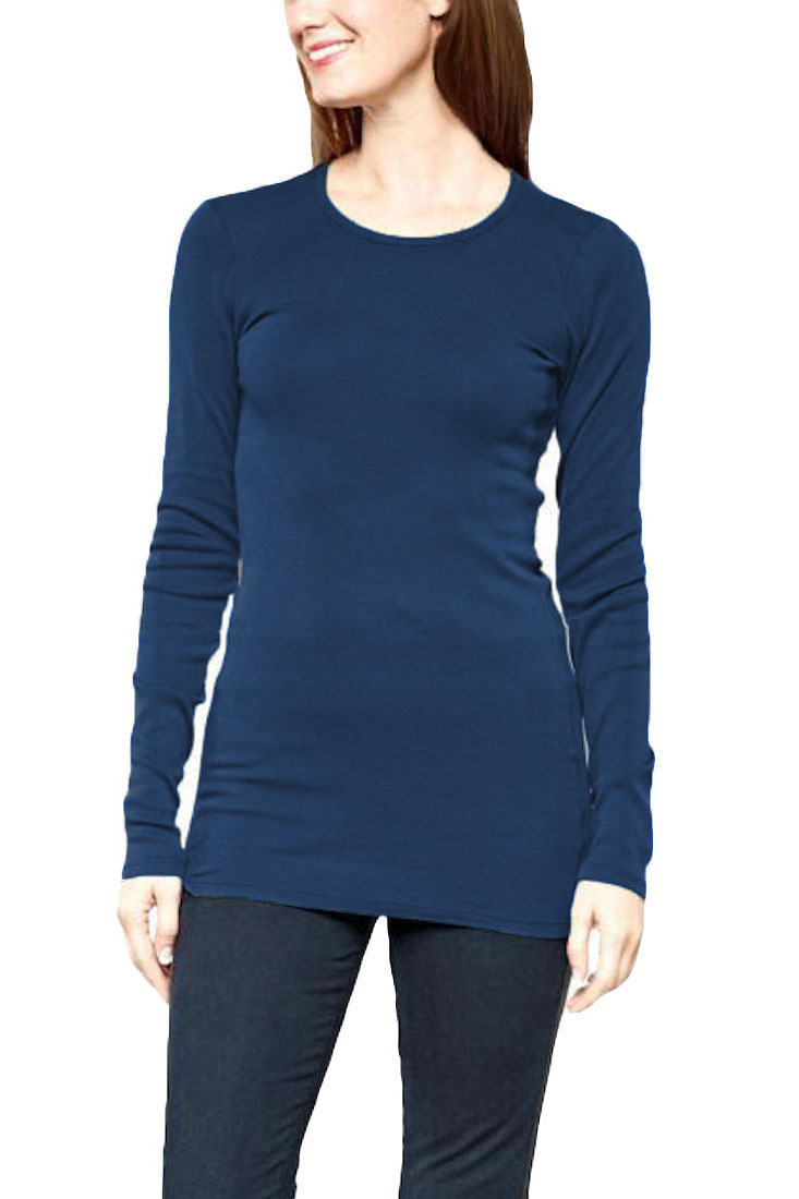 Prairie Underground CREW Long Sleeve Basic Tee navy