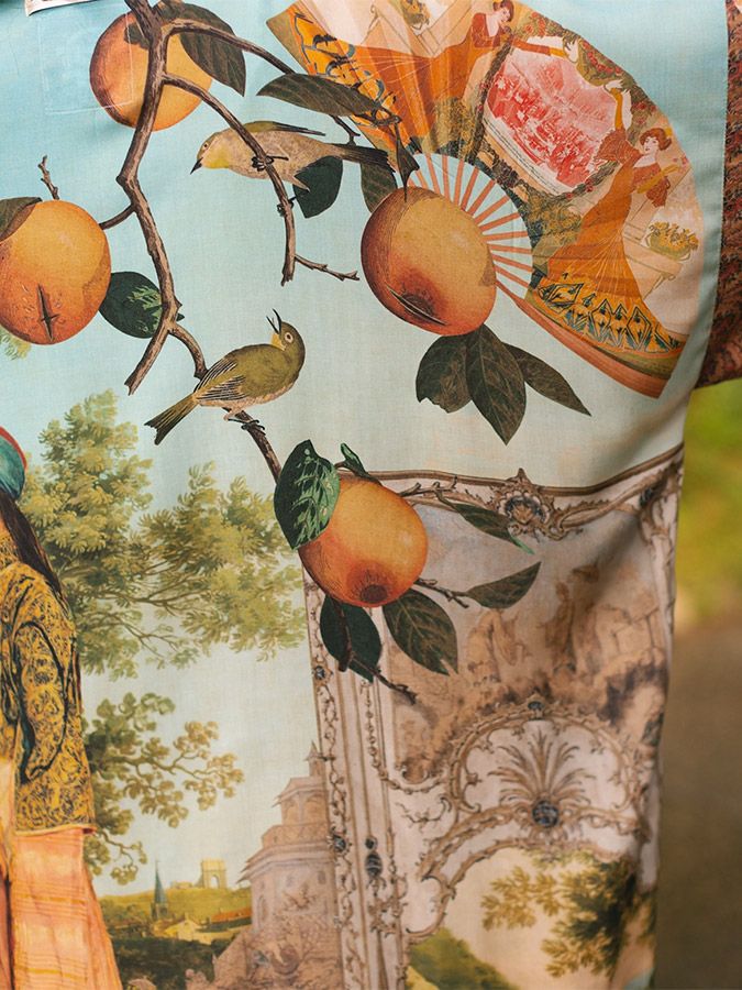 market of stars secret garden bamboo kimono duster close up pattern