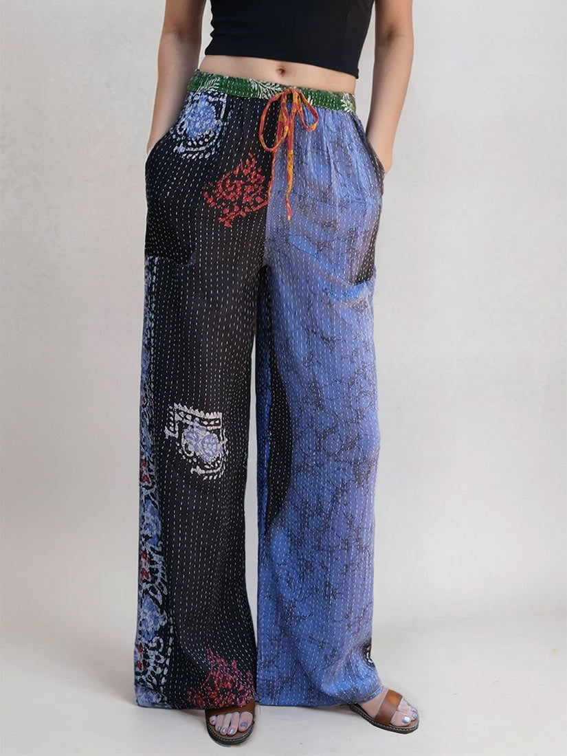 nomad reversible kantha pant renew vintage