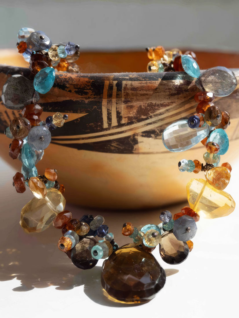 multi gemstone dreamer neck from rituals jewelry