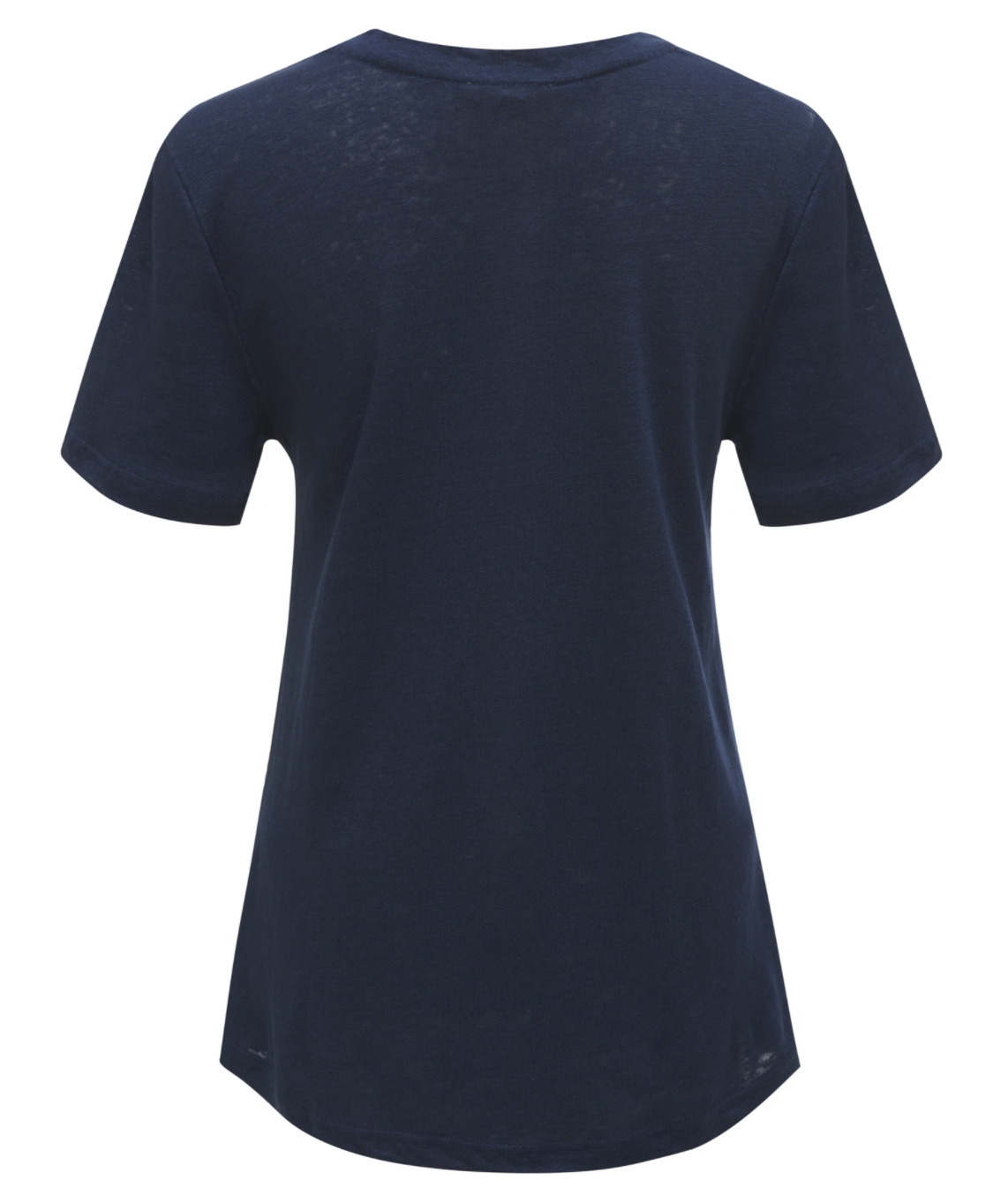 gold hawk linen v neck tee navy