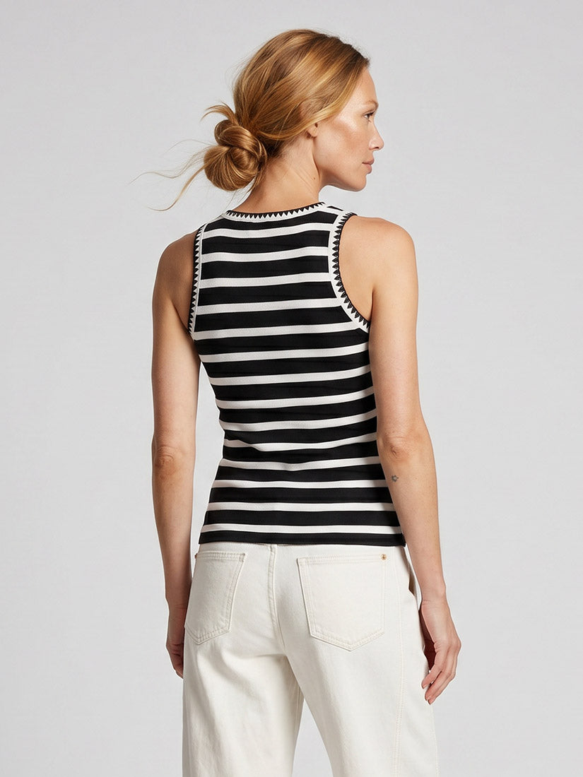 ARDEN Breton Striped Tank Top