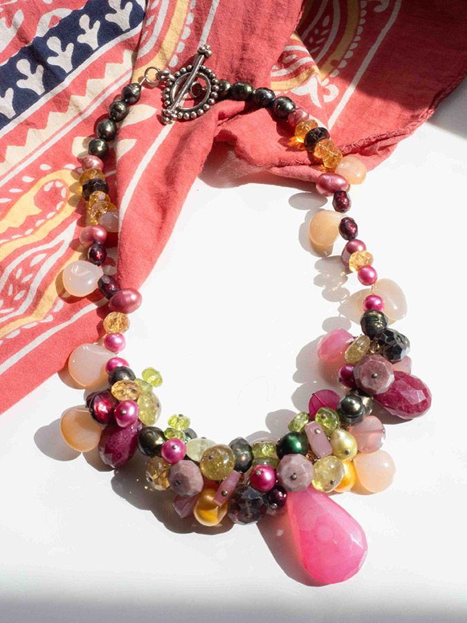 atrani gemstone necklace get dresses collective