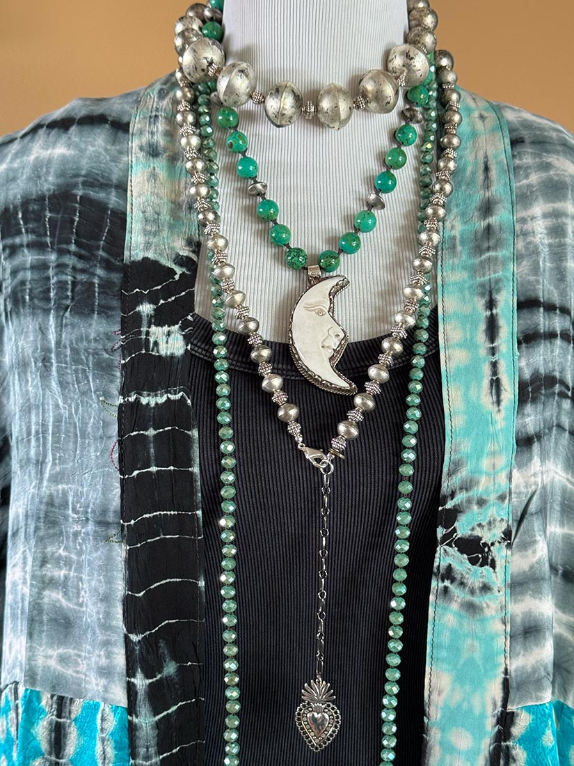 tara gasparian desert moon pendant necklace on manequin