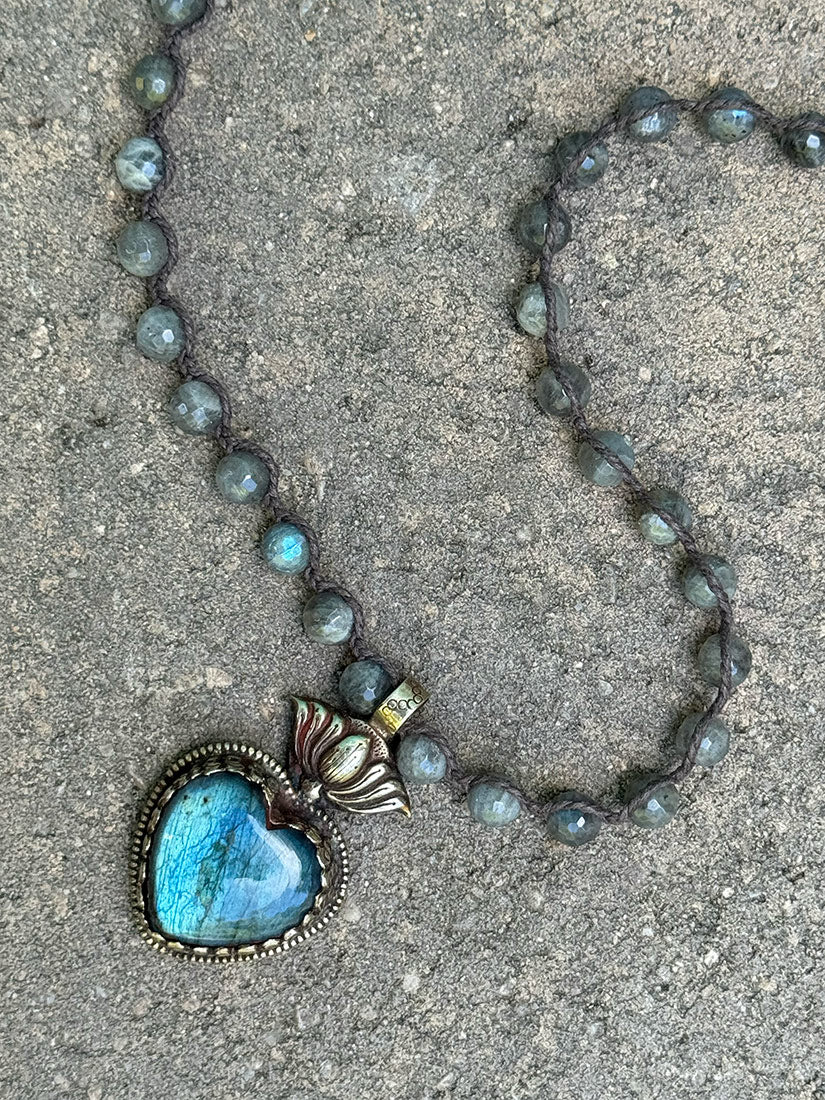 celestial heart labradorite pendant necklace tara gasparian