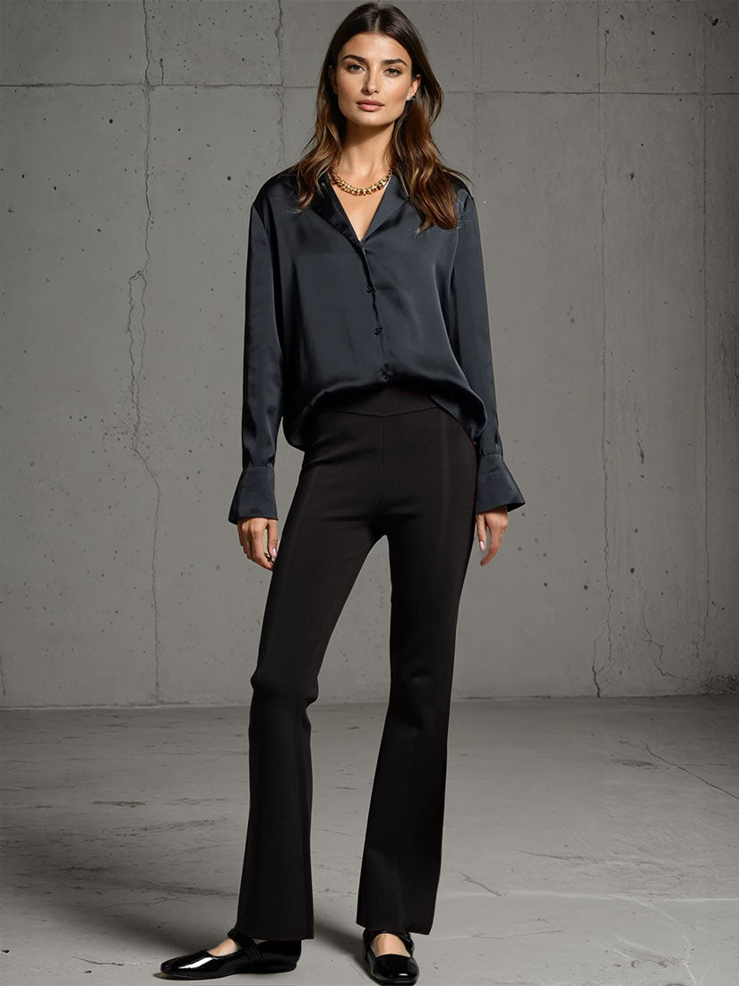 sasha stretch flare pant black weekend LA