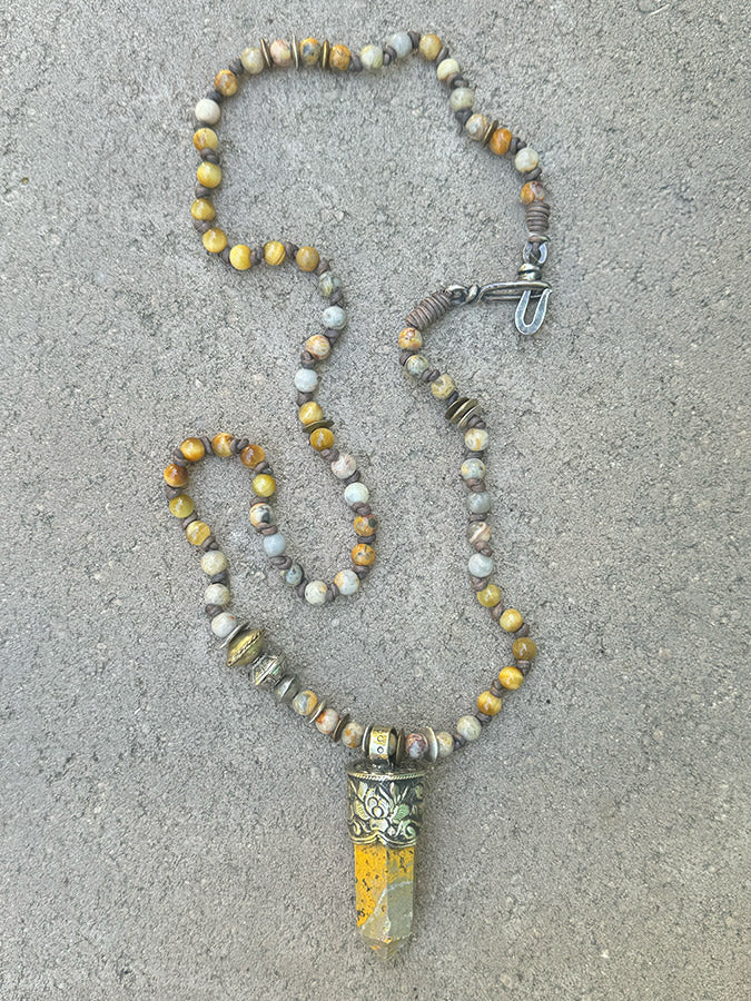 GURU BumbleBee Jasper Pendant Necklace