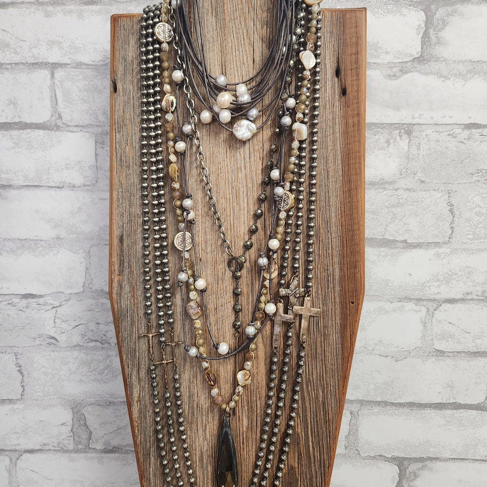 SANTA ROSA Silver Cross Layering Necklace