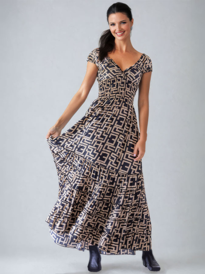 Cienna ROSA Geo Maxi Dress 