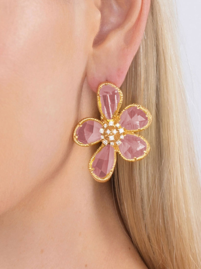 DORI Crystal Flower Earrings