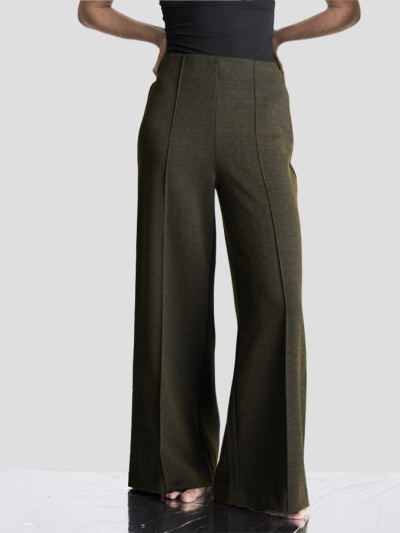 KATE Jacquard Harringbone Wide Leg Pant