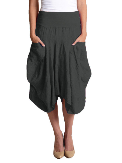 Inizio MAGIC 2 Pocket Linen Skirt- Black! 