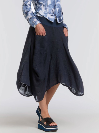 Inizio MAGIC 2 Pocket Linen Skirt NAVY