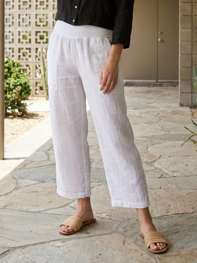 Inizio MAGIC Cropped Linen Pant 