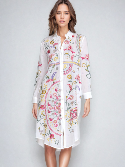 Johnny Was ASHLEE Relaxed Shirt Dress 