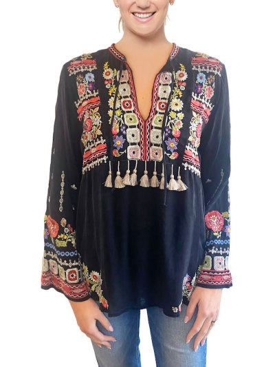 Johnny Was CORIANDER Embroidered Blouse