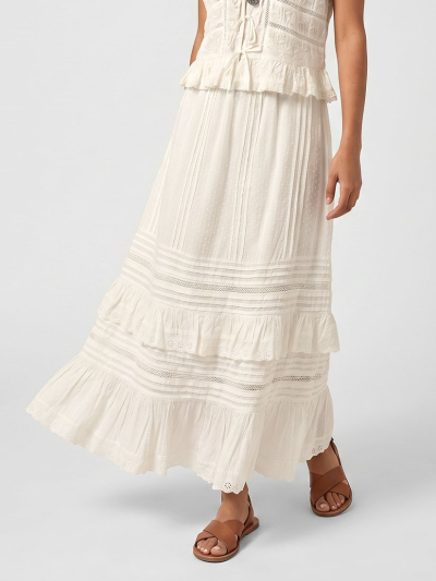 ALLEGRA Embroidered Skirt Moonstone