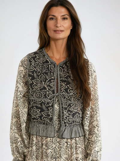 Maison Hotel FERNANDA Jasmine Print Reversible Vest 