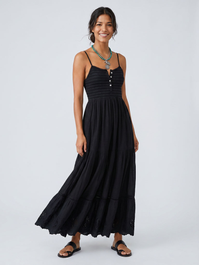 LUCILLE Embroidered Maxi Dress
