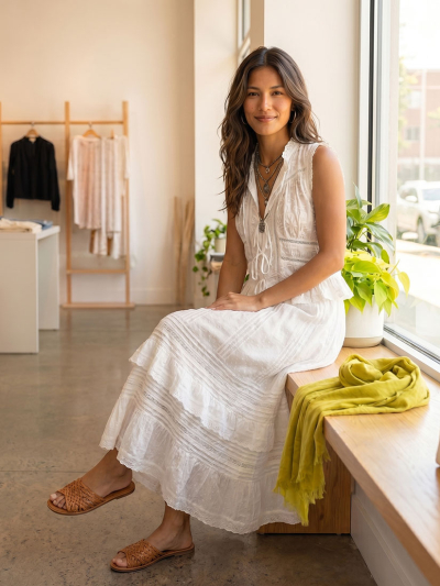 ALLEGRA Embroidered Skirt Moonstone