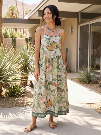 FLEUR DE SOLEIL Bohéme Slip Dress