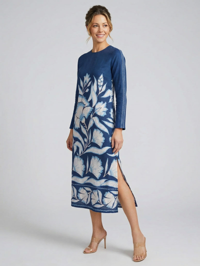 LARA Midi Dress Adelaide Mariner