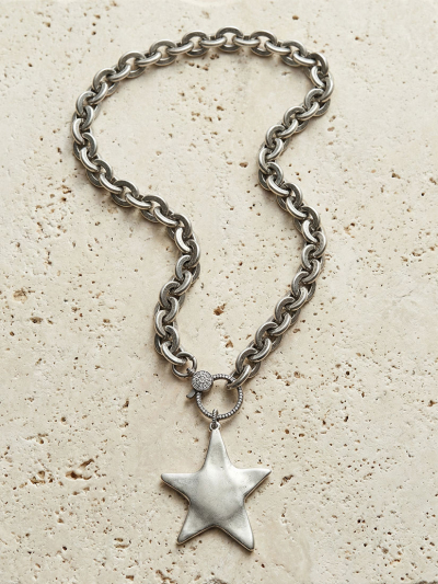 YOU'RE A STAR Diamond Pave Pendant Necklace