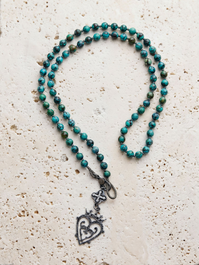 BOHO ROYALE Long Turquoise Pendant Necklace