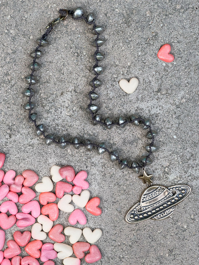 OUT OF THIS WORLD Pendant Necklace Bronze