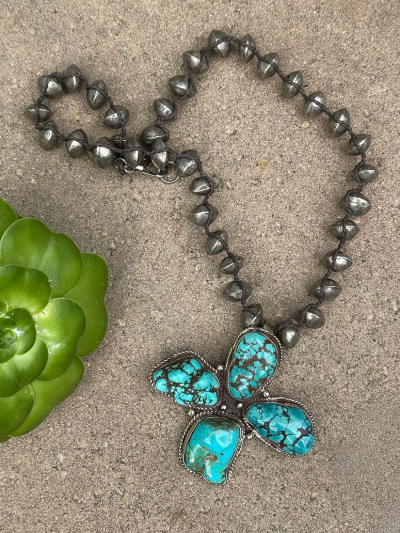 DEVINE PATH Turquoise Pendant Necklace 