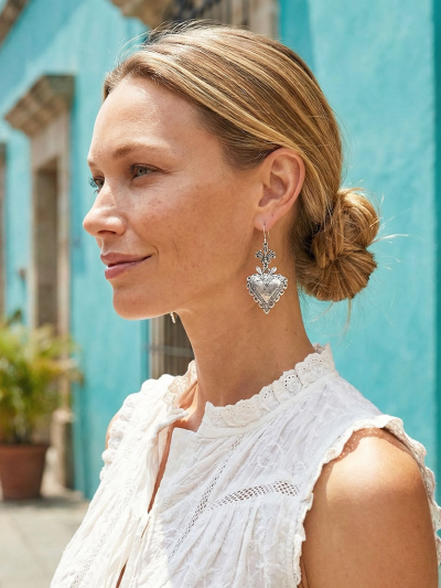 MILAGRO Heart Earrings Silver