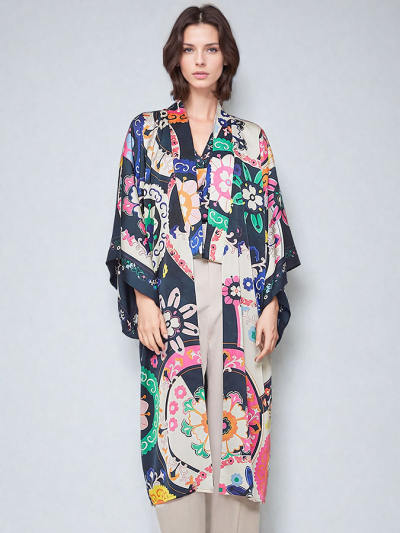 Vilagallo SUZANI Print Kimono