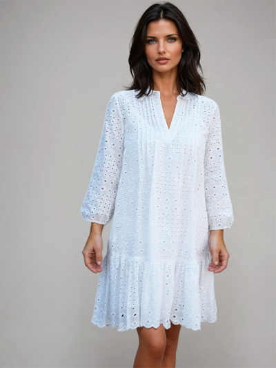 Vilagallo TAYLOR Eyelet Short Dress