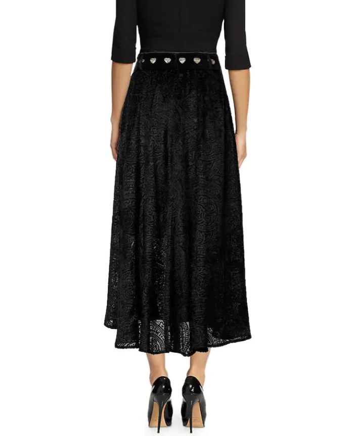 CAROL Burnout Skirt Black | Emily Lovelock